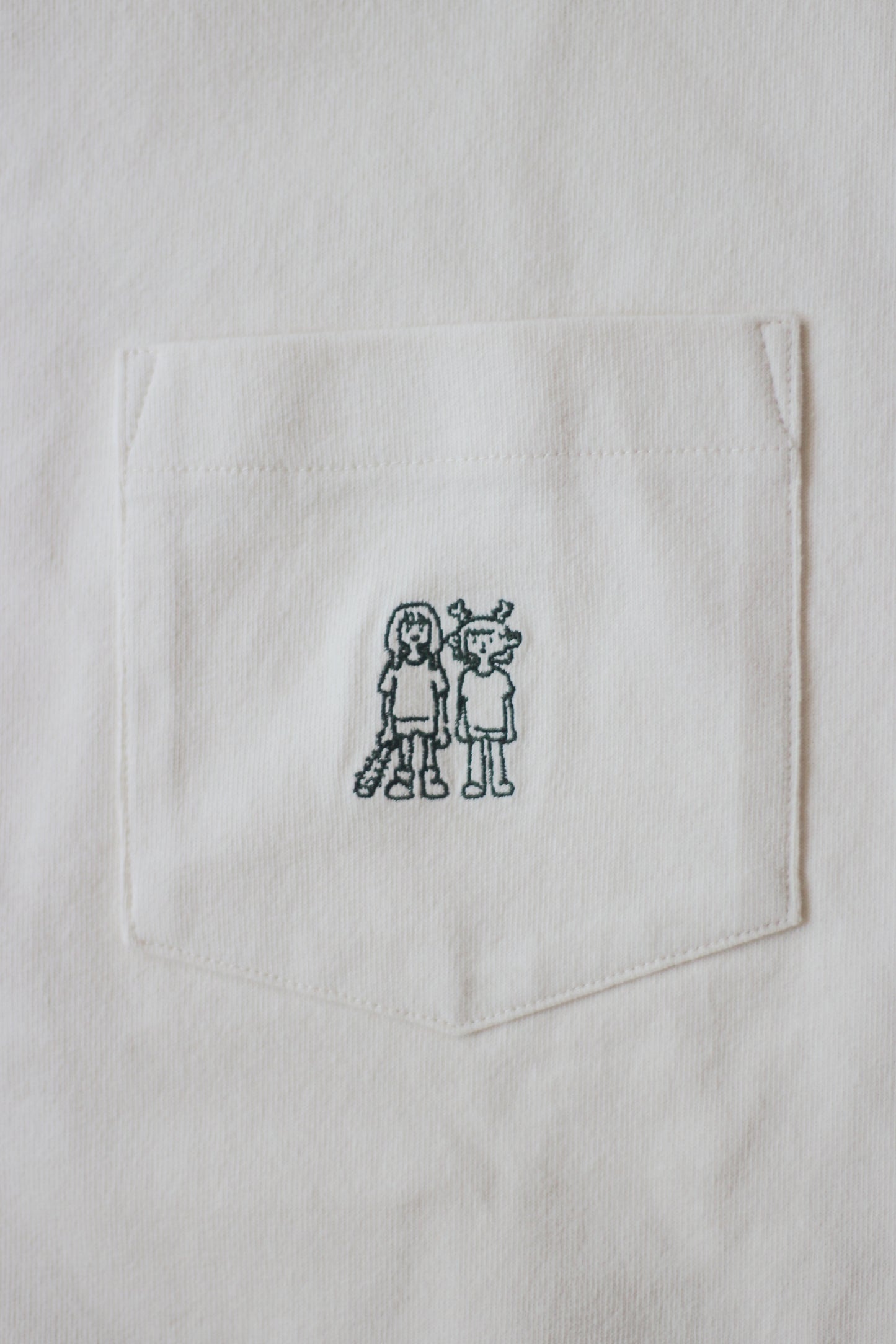 Oversized Embroidered Tee - Natural