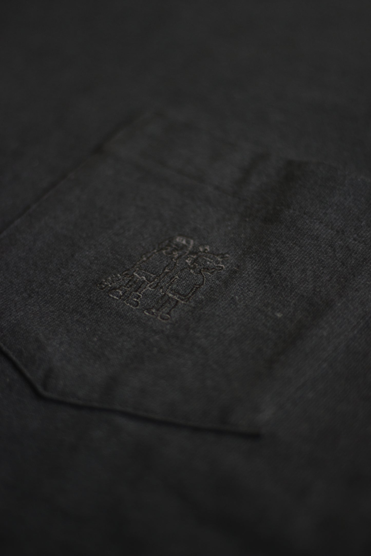 Oversized Embroidered Tee - Black