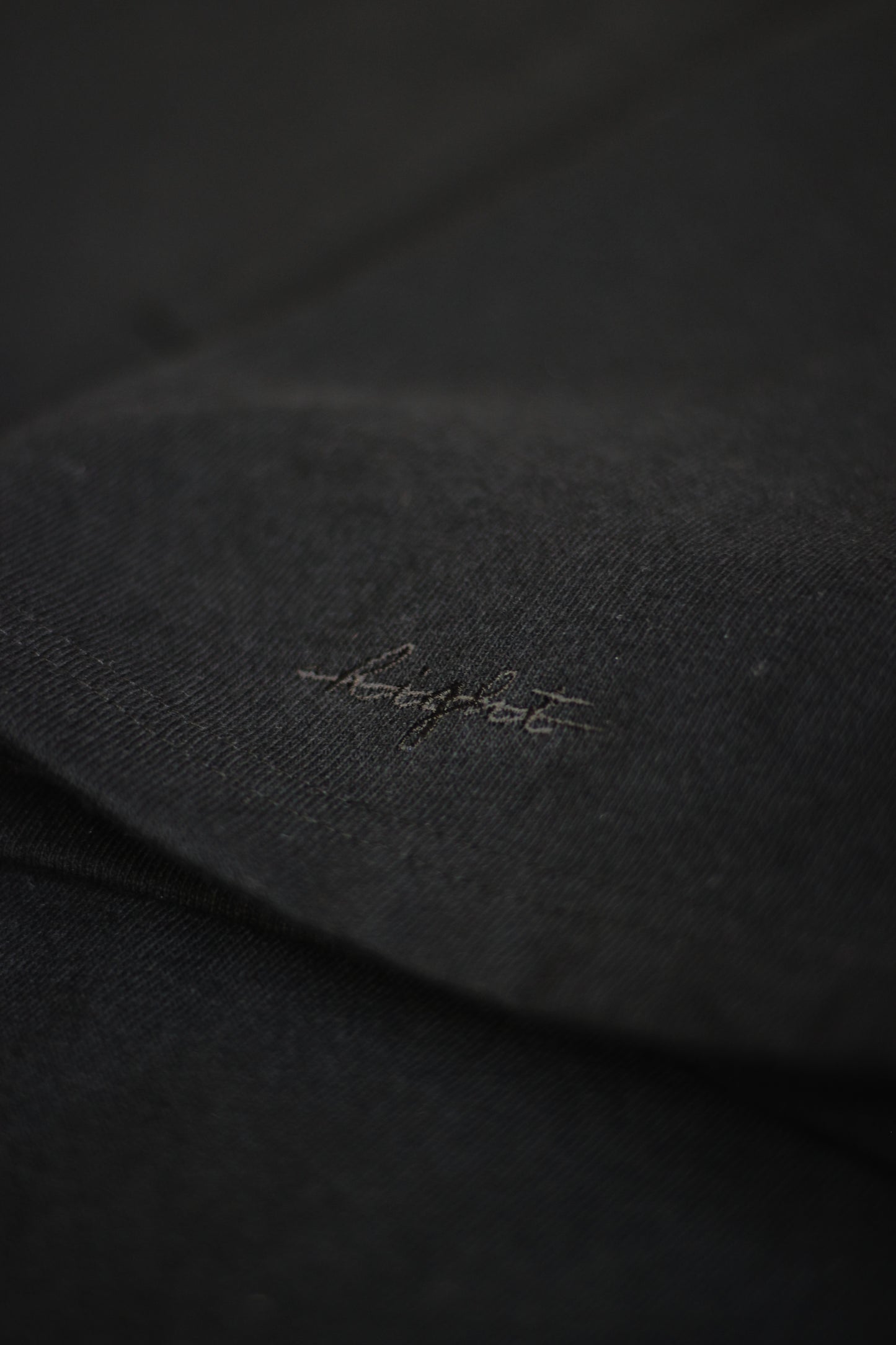 Oversized Embroidered Tee - Black