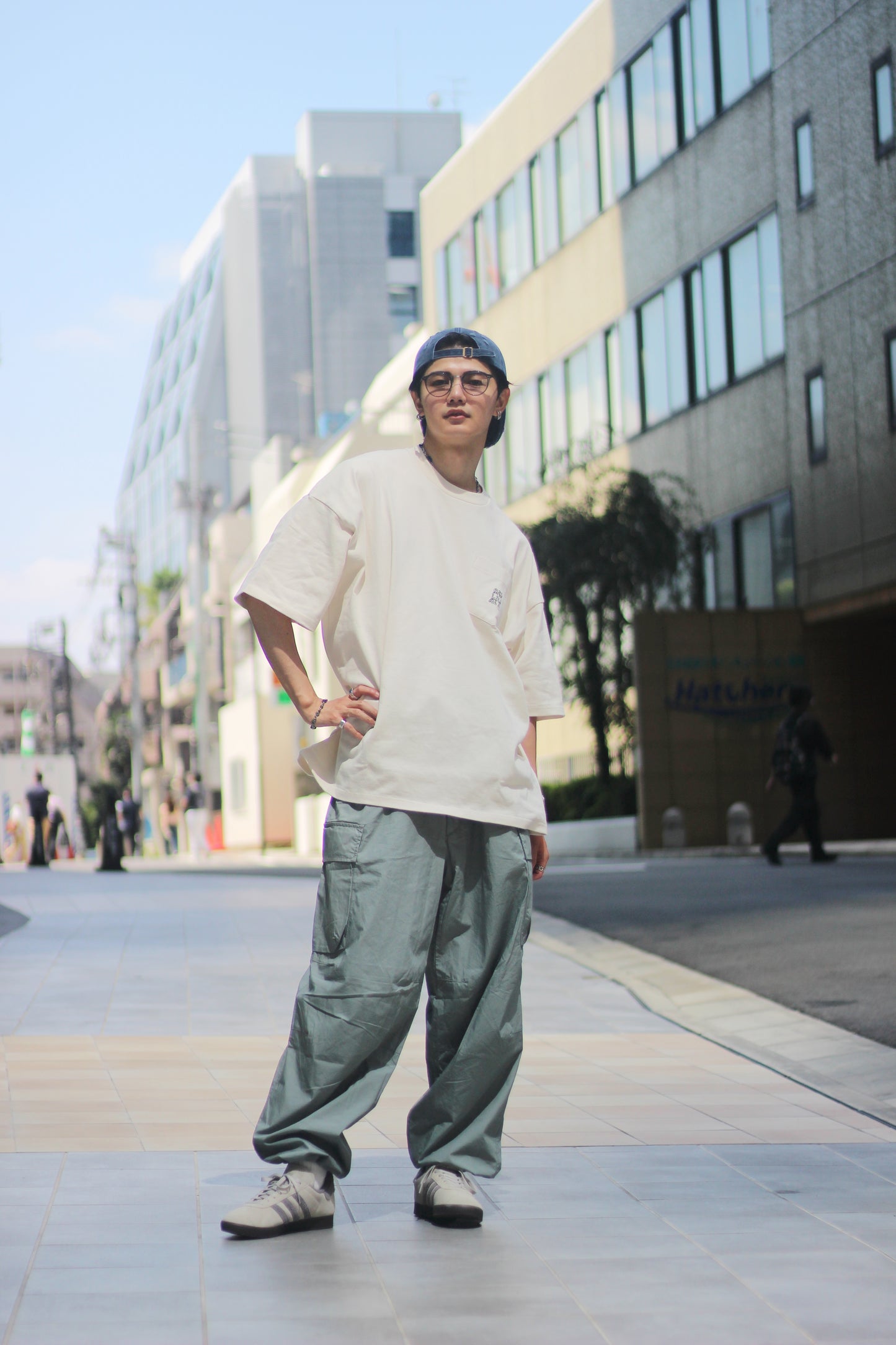 Oversized Embroidered Tee - Natural