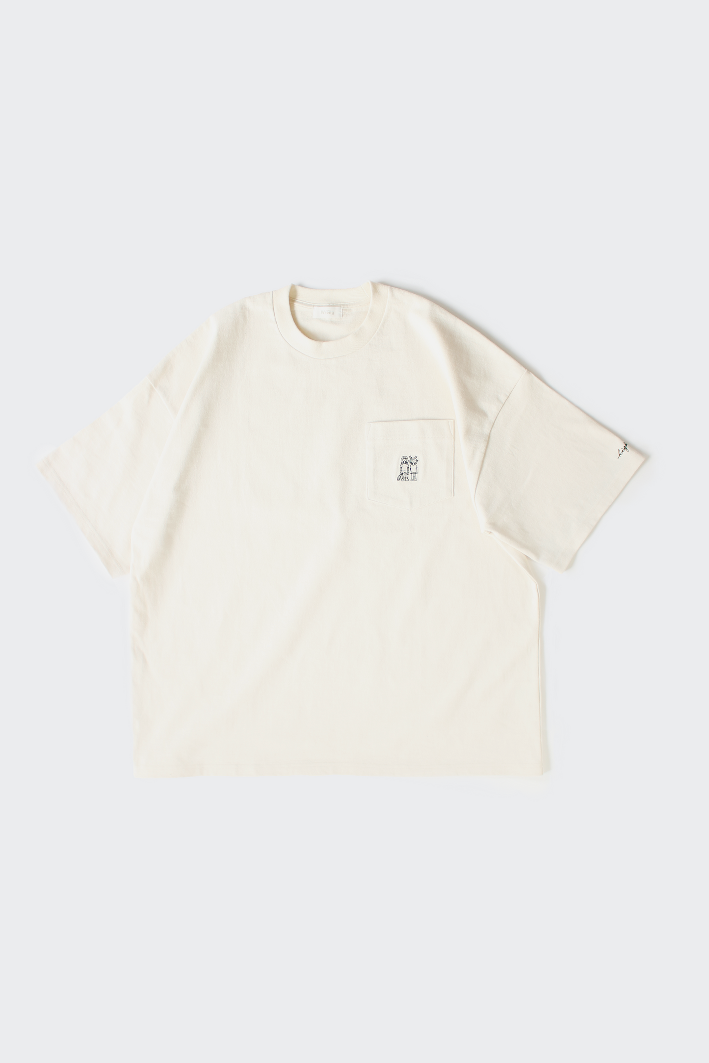 Oversized Embroidered Tee - Natural
