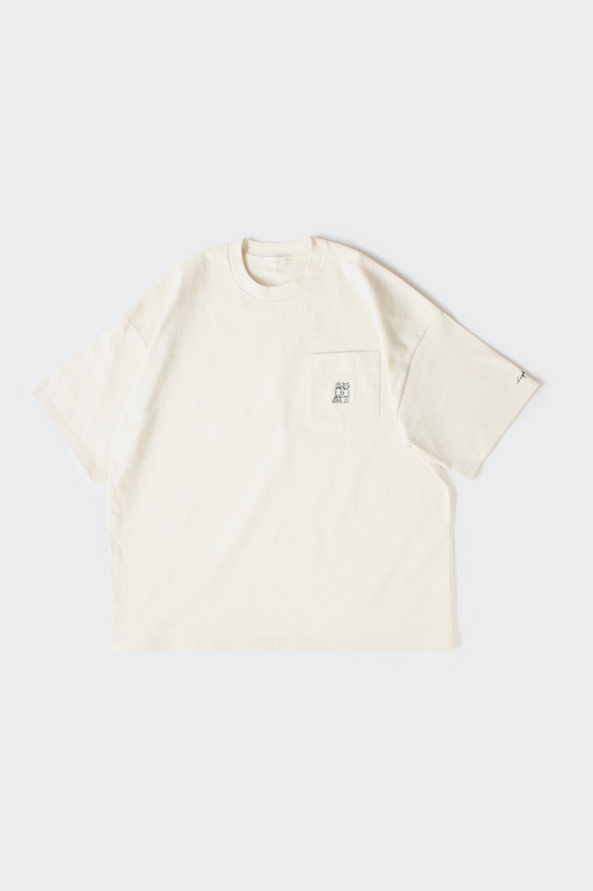 Oversized Embroidered Tee - Natural